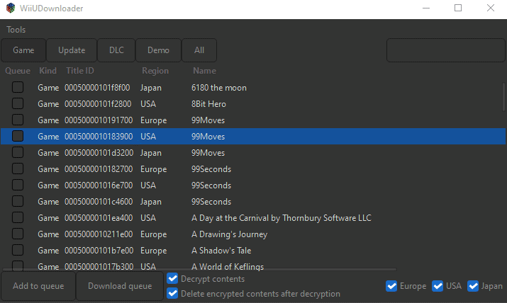Downloading for Cemu